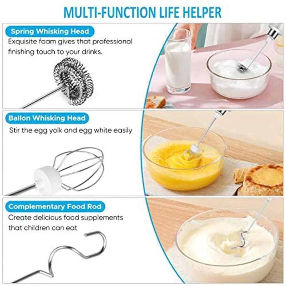 Milk Frother - USB Rechargeable for Latte, Coffee, Hot Chocolate, Matcha Blender Milk Frother - USB Rechargeable for Latte, Coffee, Hot Chocolate, Matcha Blender