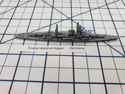 Cruiser - Admiral Hipper - German -Wargaming - Victory at Sea - Naval Miniatures
