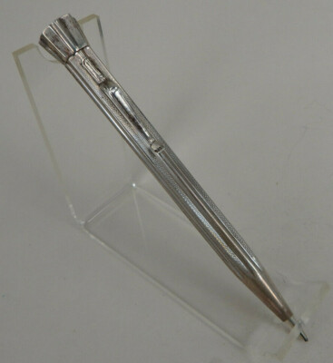 Schön geformter Art Deco mechanischer Bleistift Silber um 1925 (69472)
