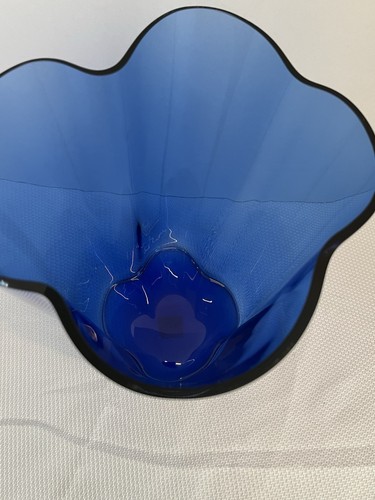 IITTALA Finland Alvar Aalto Ultramarine Cobalt Blue Glass Savoy Vase 10 1/2” H - Picture 13 of 16