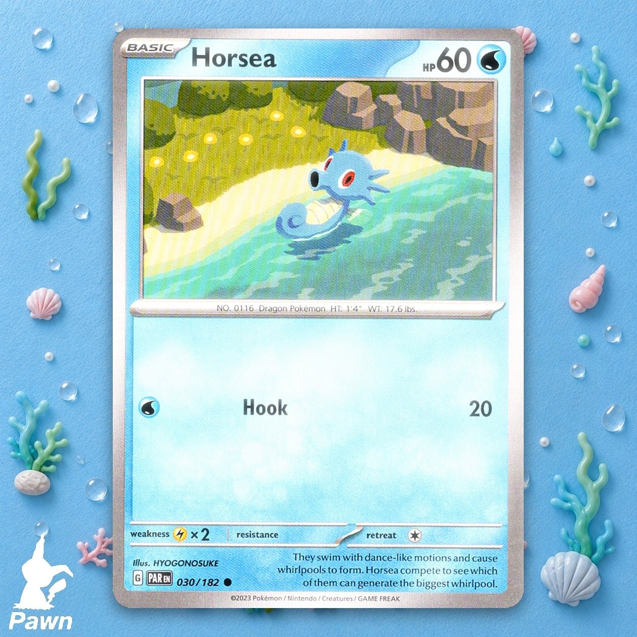 Horsea 30/182 Paradox Rift Pokemon TCG Card Water Single Trading Card