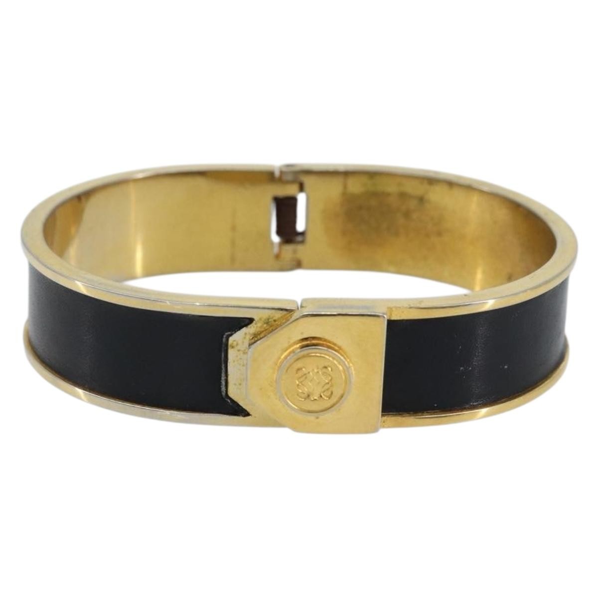 LOEWE Bangle Bracelet metal Black Auth bs33970 | eBay
