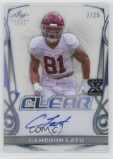 2023 Leaf Trinity Clear Platinum Spectrum Foil /25 Cameron Latu Auto 1c0k