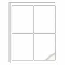 Printable Sticker Paper for Printers - 30 Sheets Full Sheet Matte Sticker Pap...