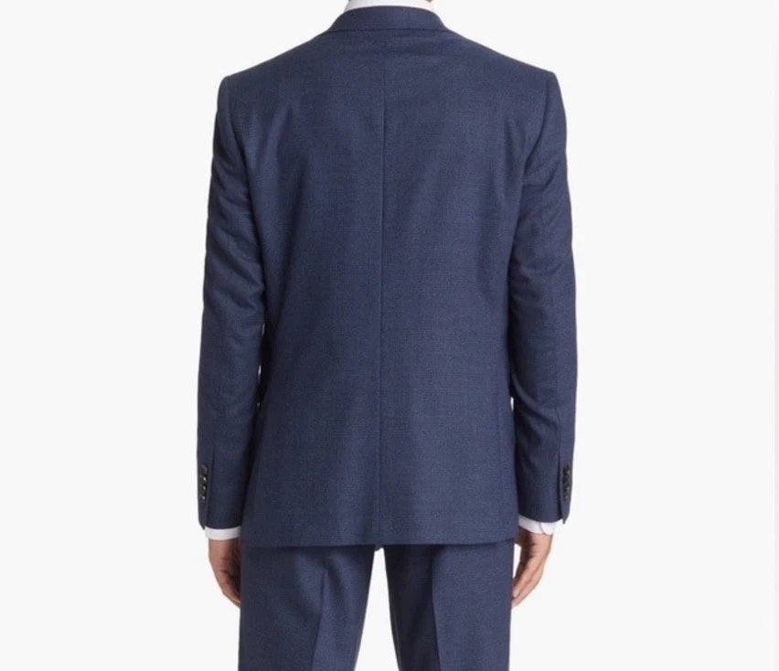 Chaqueta Blazer TED BAKER ENDURANCE Jay CT Azul Marino Negro Cuadros Guinga Lana 40R Foto 3 de 4