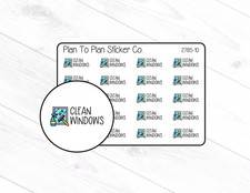 2785-10 Clean Windows Planner Stickers.