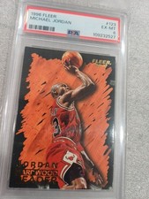 1996-97 Fleer Michael Jordan #123 Chicago Bulls HOF GOAT PSA 6 EX-MT