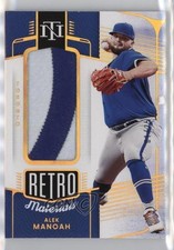 2022 Panini National Treasures Retro Materials Holo Gold 1/25 Alek Manoah 0ve9