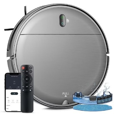 Robot Vacuum and Mop Combo, Gray