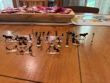 Antique German Hans Heinrichsen lead winter figurines 22 pieces