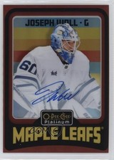 2024-25 O-Pee-Chee Platinum Retro Red Auto Joseph Woll #R30 Auto 4et