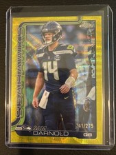 2025 Topps Chrome Sam Darnold Yellow Wave No. 275   /275. SuperBowl Winner!