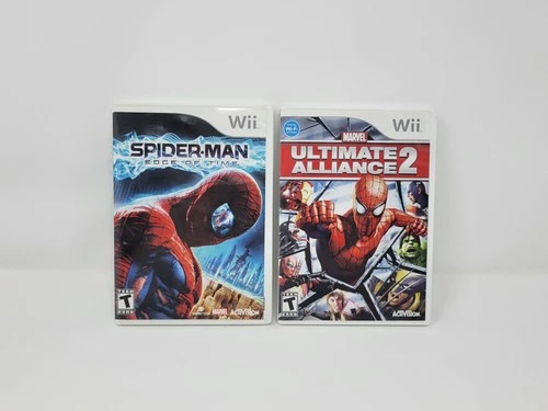Spider-Man: Edge of Time & Ultimate Alliance 2 Nintendo Wii Complete CIB Tested