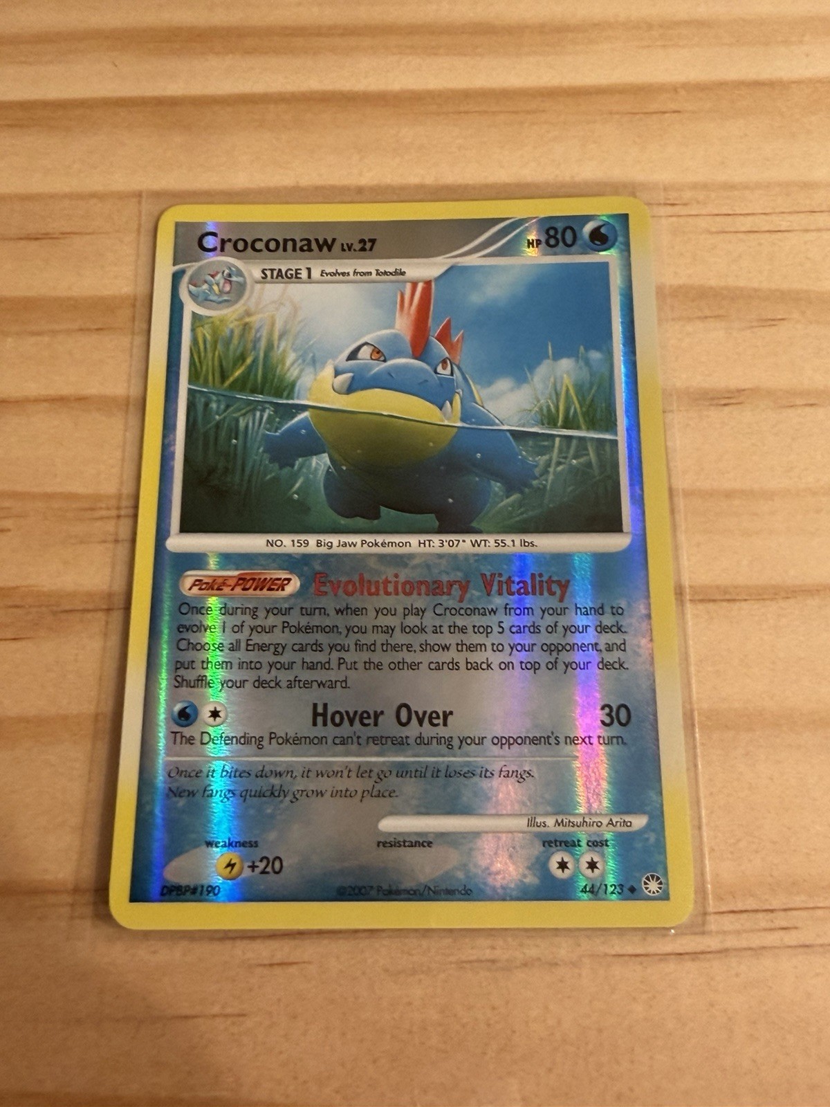 Pokemon Mysterious Treasures Croconaw Reverse Holo Card 44/123