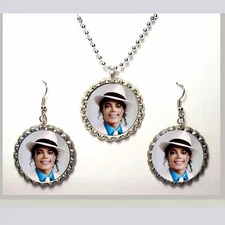 Michael Jackson necklace and earrings earring set pair earrings
