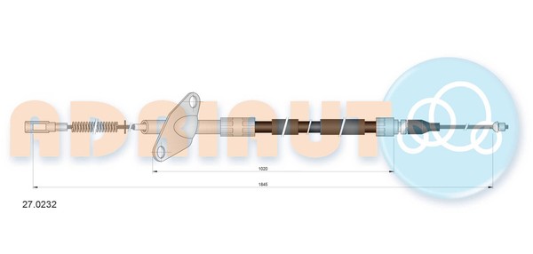 Adriauto Handbremsseil Bremsseil Hinten Links FüR Mercedes-Benz T1 Bus-image