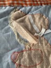 Sunbonnet Sue Handmade Baby Quilt Orange Gingham Crib Nursery Cottagecore Cabin — photo 9
