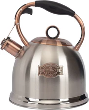 Whistling Stovetop Tea Kettle  Grade Stainless Steel, Hot Water Fast to Boil for
