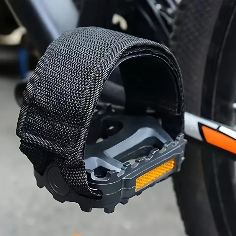 2pcs Bicycle Pedal Strap Adjustable Anti-slip Cycling Stirrups Bike Foot Holder - Image 2 of 4