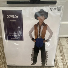 Child  s Classic Cowboy Costume Childs Size XLarge 14-16 - NEW