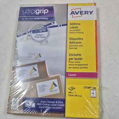 Avery Ultragrip Laser Etiketten 139 x 99,1 mm weiß (400er Pack) L7169-100