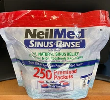 250 Packets NeilMed Sinus Rinse Saline Nasal Expiration 02/2028+ (250 Count) 