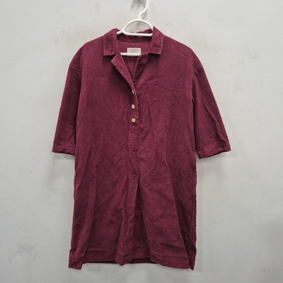 Toast Baumwolle Cord Cord Nadelschnur rot Swing Mini Shirt Kleid Gr UK 8
