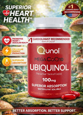 QUNOL UBIQUINOL 100mg. 100 Softgels Mega CoQ10 with 2days fast end free shipping