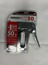 Arrow T50 Heavy Duty Staple Gun Manual Chrome Steel NEW Sealed Made in USA