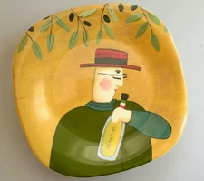 Keller Charles Melamine 5.5" Dessert Bread Plate Dish  Italy Italian Theme  4