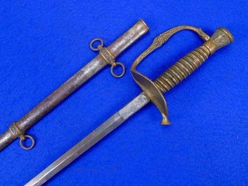 Antique US Civil War Model 1860 Officer's Sword w/ Scabbard