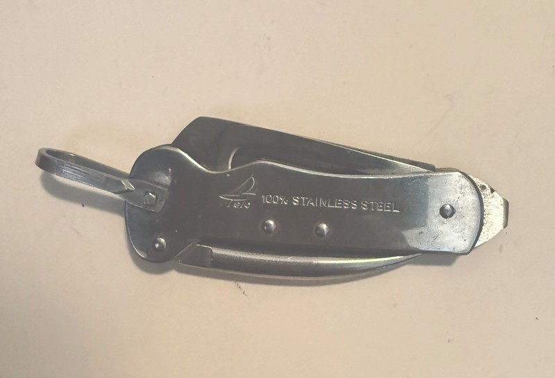 Vintage Tell Rigging Knife, Stainless Steel,  Approx 3 7/8” Overall
