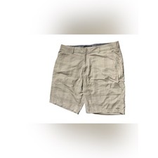 O'Neill Men's Light Beige Plaid Hybrid Shorts