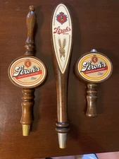 Vintage Stroh's Wooden Beer Pull Tap Handles 13.5". 3 Pc lot