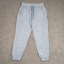 Athleta Light Blue Chambray Linen Retreat Jogger Casual Pants Women's Size 8