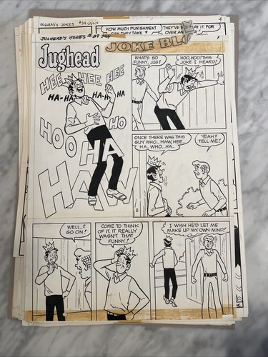Archie Comics Original Art - Jughead’s Jokes #29 1967 Near Full Issue - 28 Pages - Picture 2 of 24