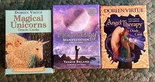 Lot 3 Decks Oracle Cards Magical Unicorns/Moonology/Angel Therapy Oracle Cards