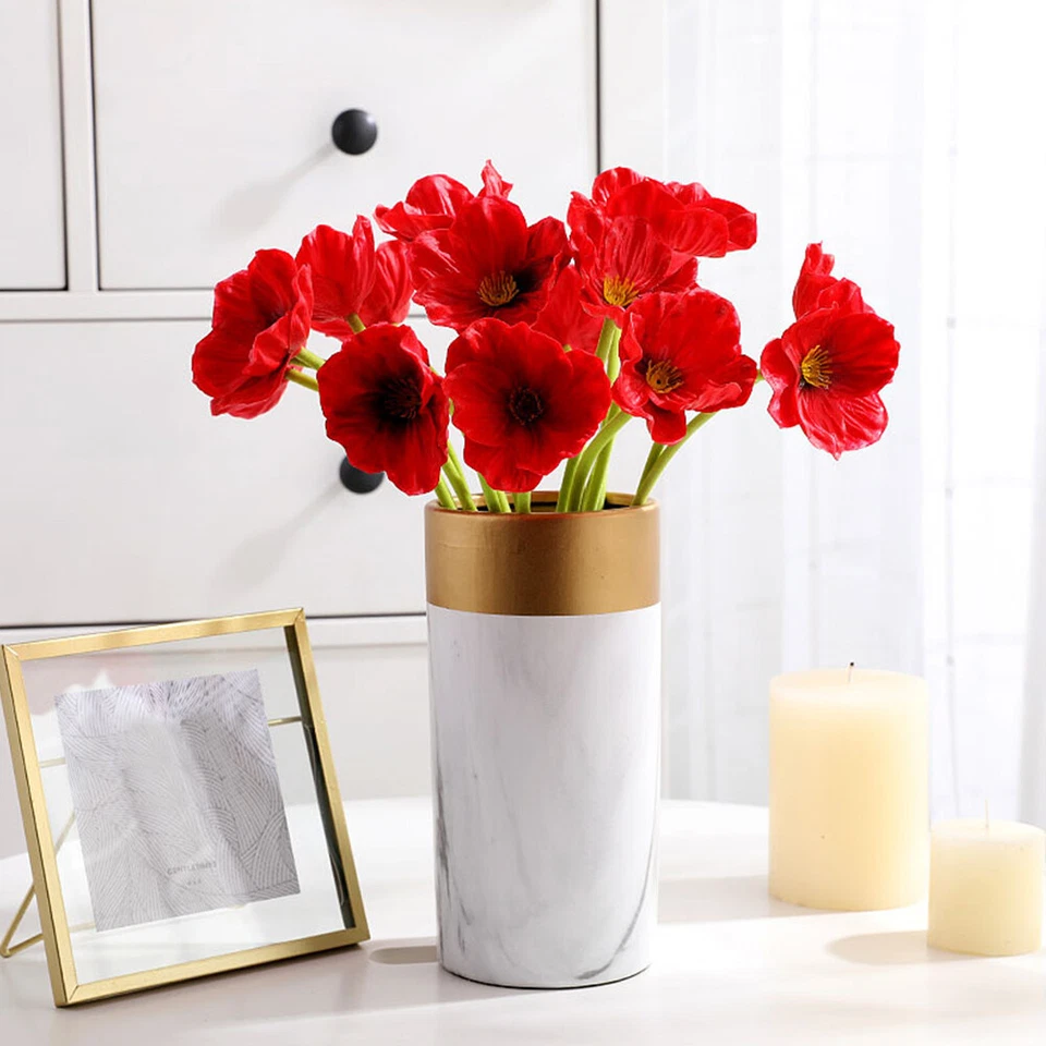 Flower Arrangements Artificial Flowers Plastic Flower Poppy Artificial Flowers η - Image 3 of 4