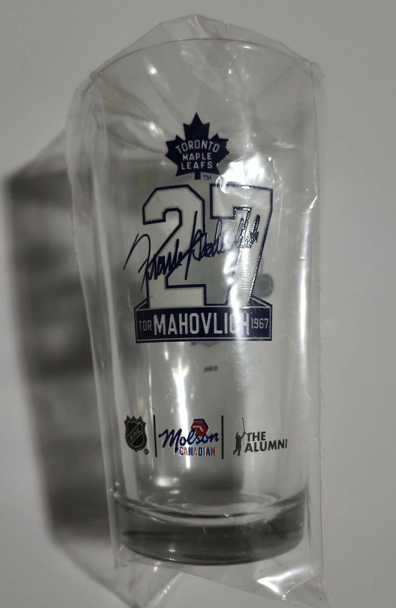 Frank Mahovlich Toronto Maple Leafs Beer Glass Molson Stanley