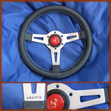 FIAT 500 600 A112 ABARTH - Lederlenkrad mit Horn-Taste ABARTH 320MM.