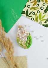 DIY Jewelry Make Beading Kit Pin Funny Corn Brooch Bead Embroidery Needlepoint