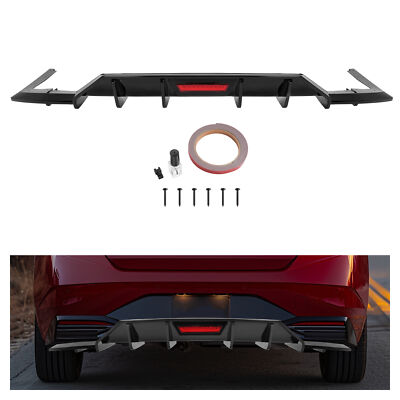 #ad #ad Shark Fin Rear Diffuser W Led Brake Light Gloss Black For Hyundai Elantra 21 23 $72.59