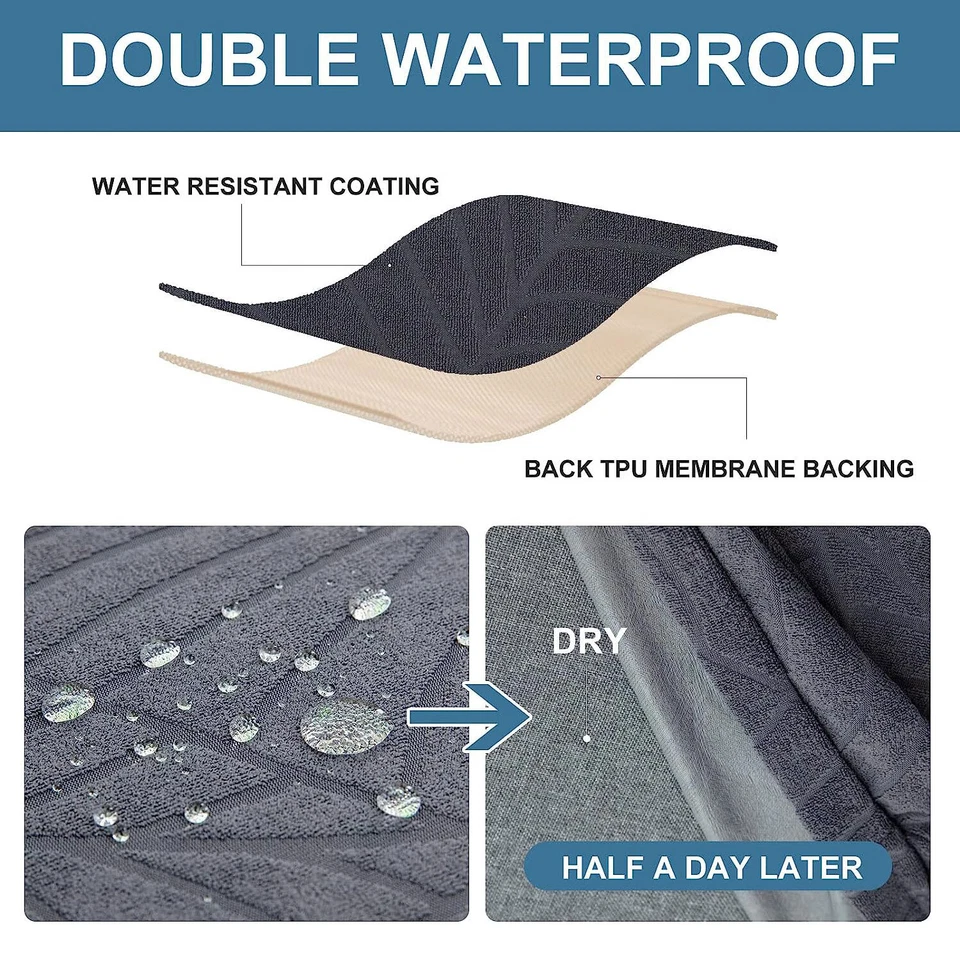 Fundas de asiento impermeables para sillas de comedor 4/6 piezas, fundas de asiento de silla elásticas Foto 2 de 4