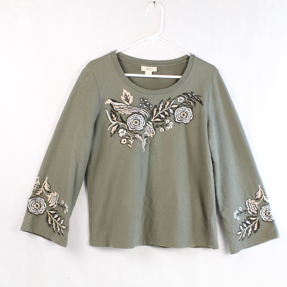 style & co embroidered top
