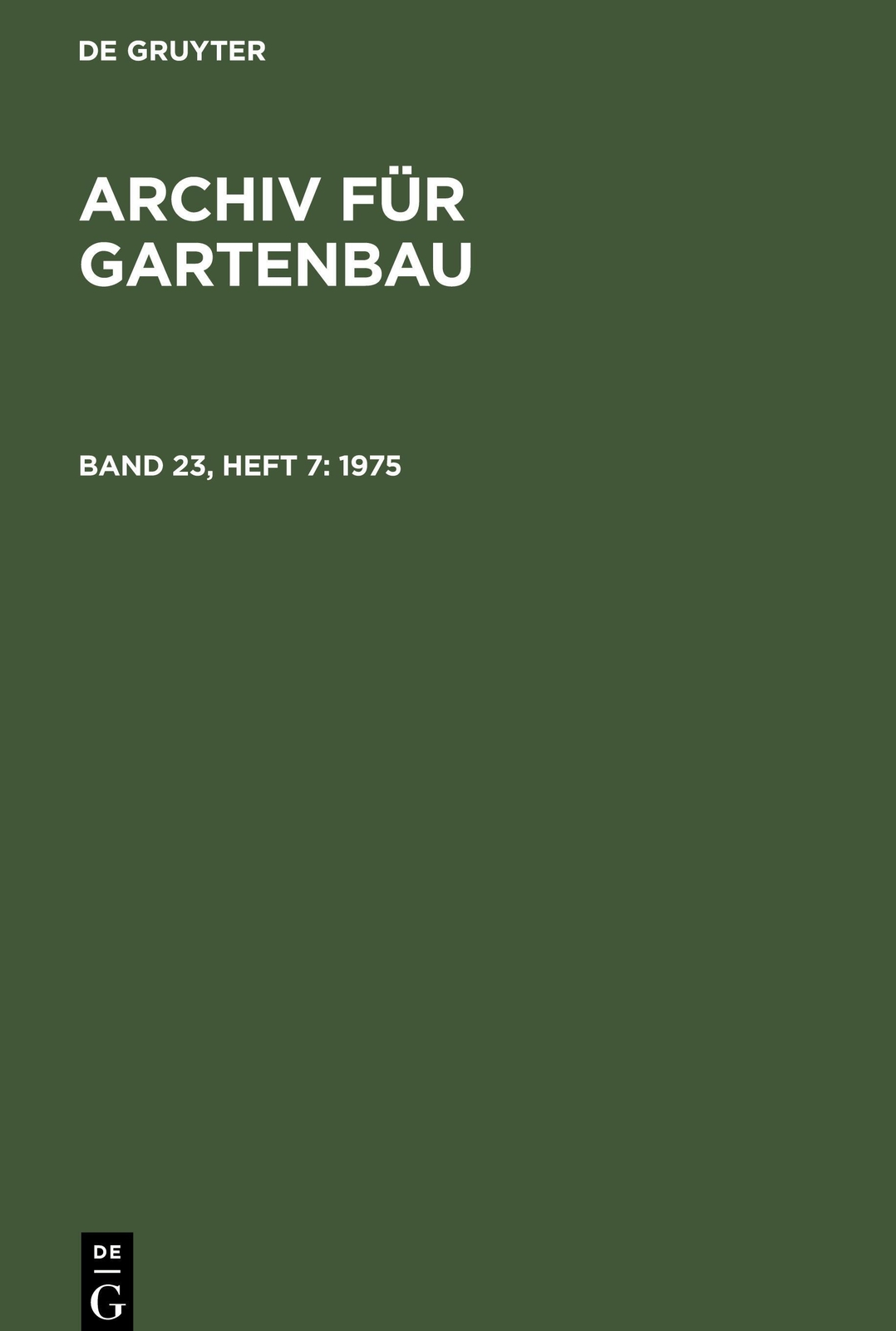 Degruyter | 1975 | Buch | Deutsch (1976) | Hc Runder Rücken Kaschiert