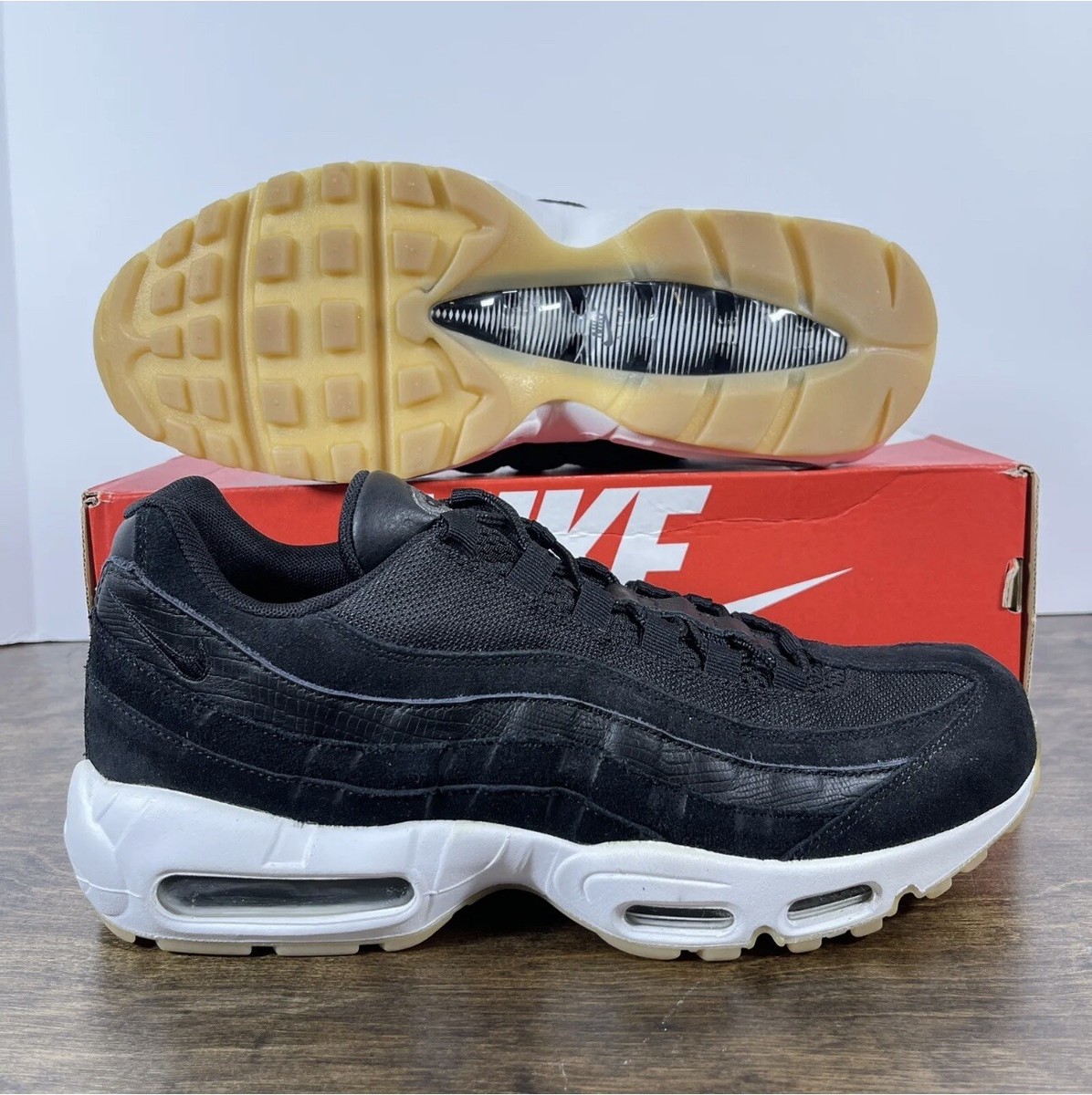 Nike Air Max 95 Premium Exotic Skins Black White Gum 538416  display picture 2