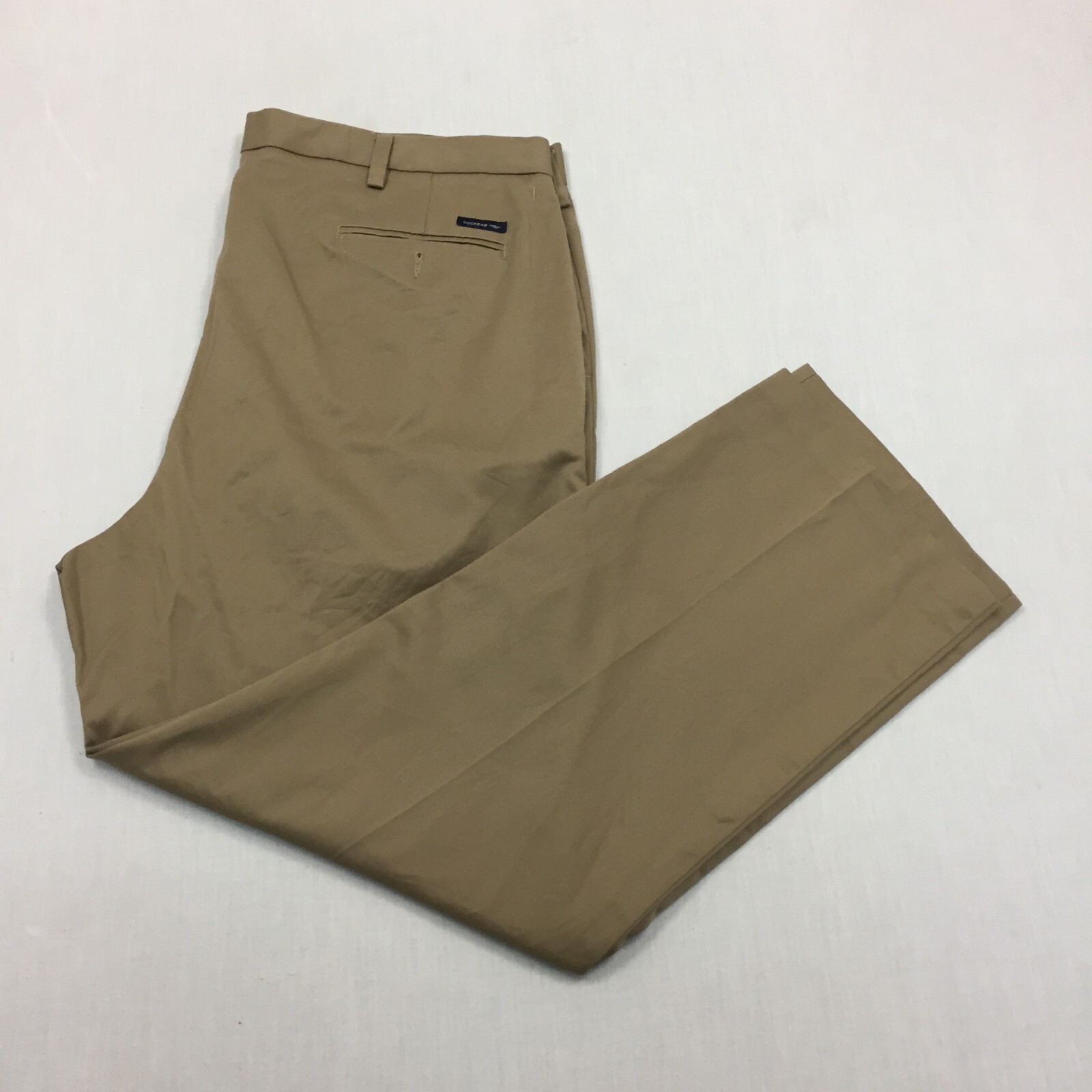 Dockers D3Chino Trousers Cotton Pants Straight Fit Mens Size 42W 30L Beige