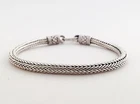 BALI NAGA TULANG WEAVE CHAIN LINK STERLING SILVER 925 MENS JEWELRY BRACELET