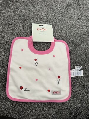 Cath Kidston 2er-Pack rosa Lätzchen mit eckigem Ausschnitt brandneu nie benutzt