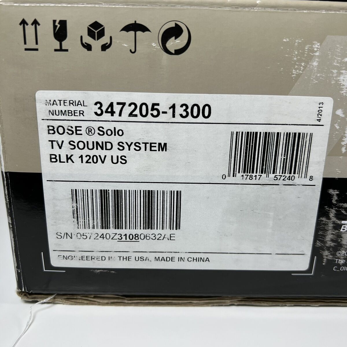 Bose Solo TV Sound System Black 347205-1300 120V Better Bose Solo TV Sound System Black 347205-1300 120V Better
